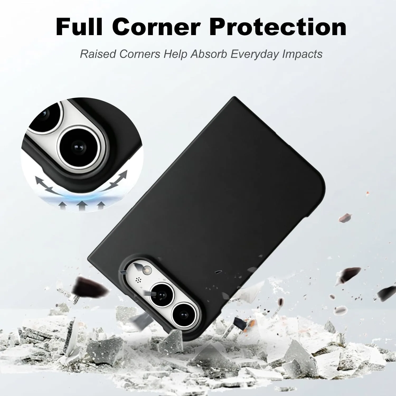Matte PC Case for iPhone Duo - Black