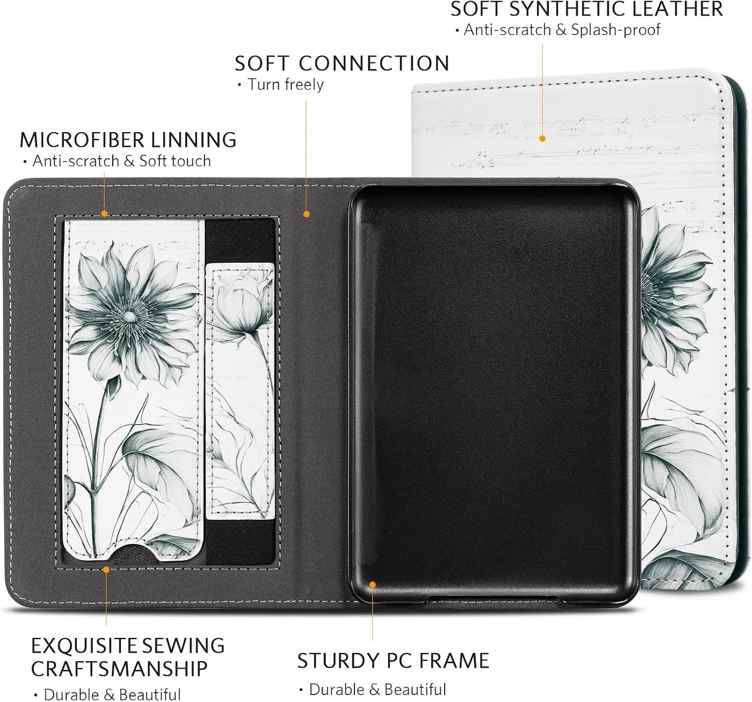 CoBak Case with Stand for for 6" Kindle (2024 & 2022, 11th Gen)