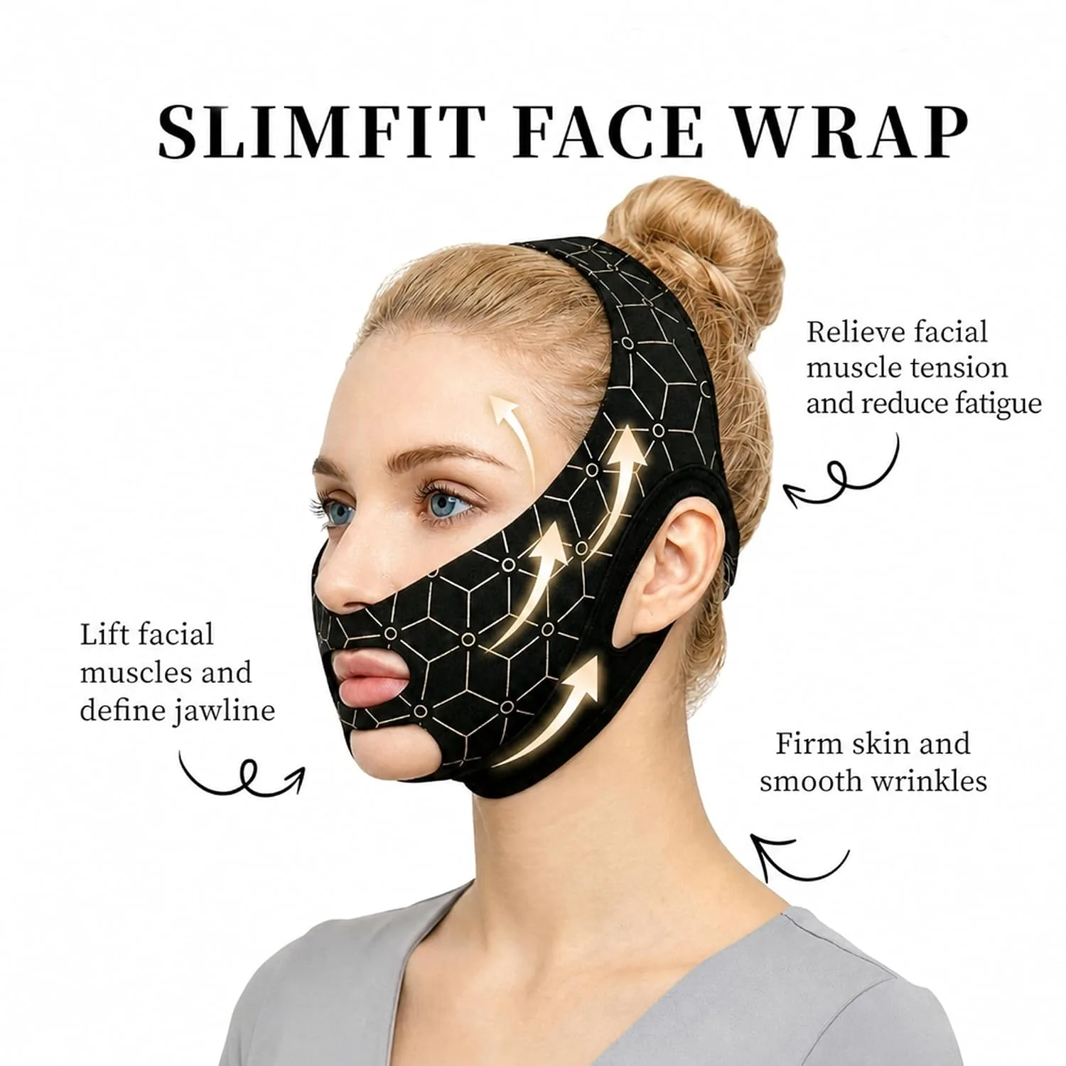 Reusable Double Chin Reducer Strap | V Line Face Lifting Chin Strap for Women, Sleep & CPAP Use