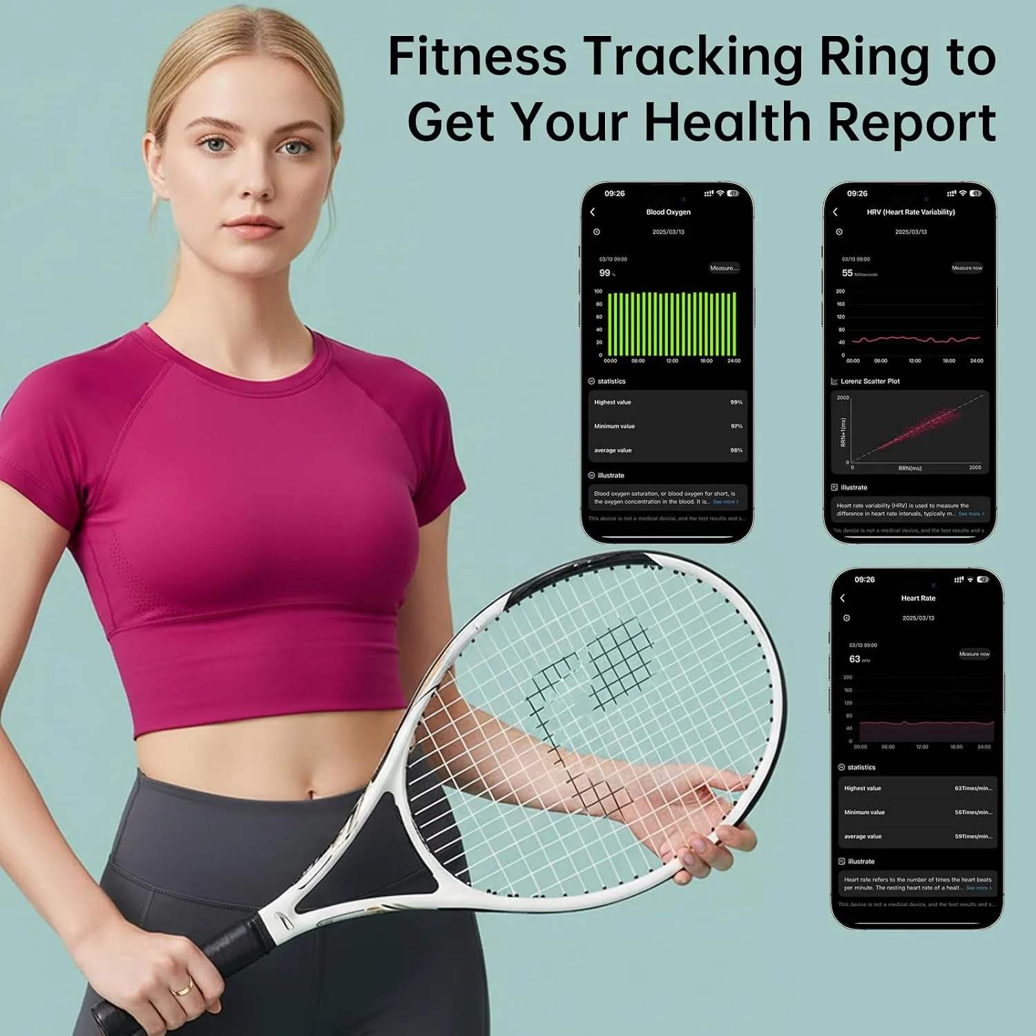 Smart Ring for Women & Men, Fitness Tracker Ring with Heart Rate Monitor, HRV, Sleep Tracking, No Subscription Fee, 10ATM Waterproof Activity Ring for Android & iPhone (Lavender Pink, #8)