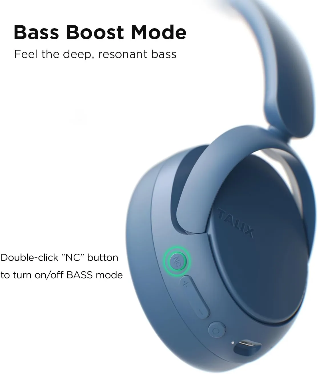 H30 Hi-Res Bluetooth Headphones Wireless Over Ear, Blue