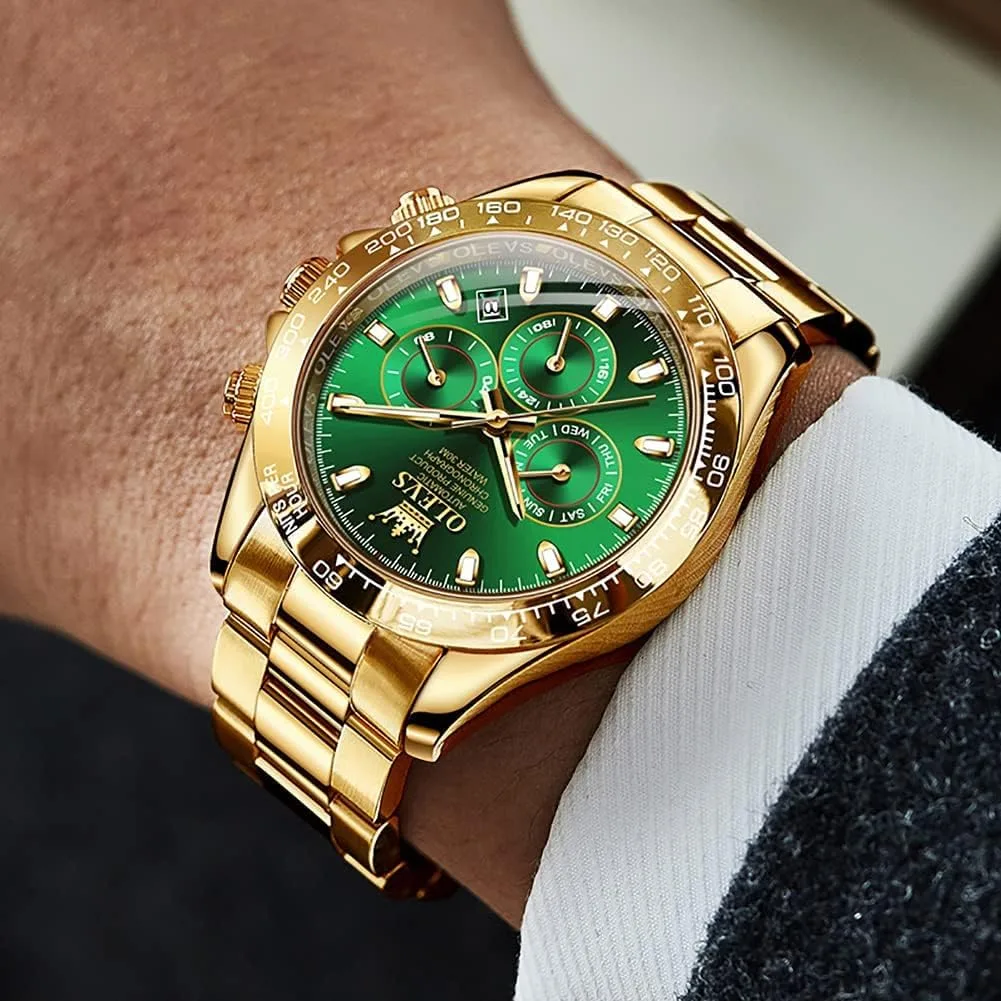 OLEVS Automatic Gold Watches for Men Luxury Classic Stainless Steel