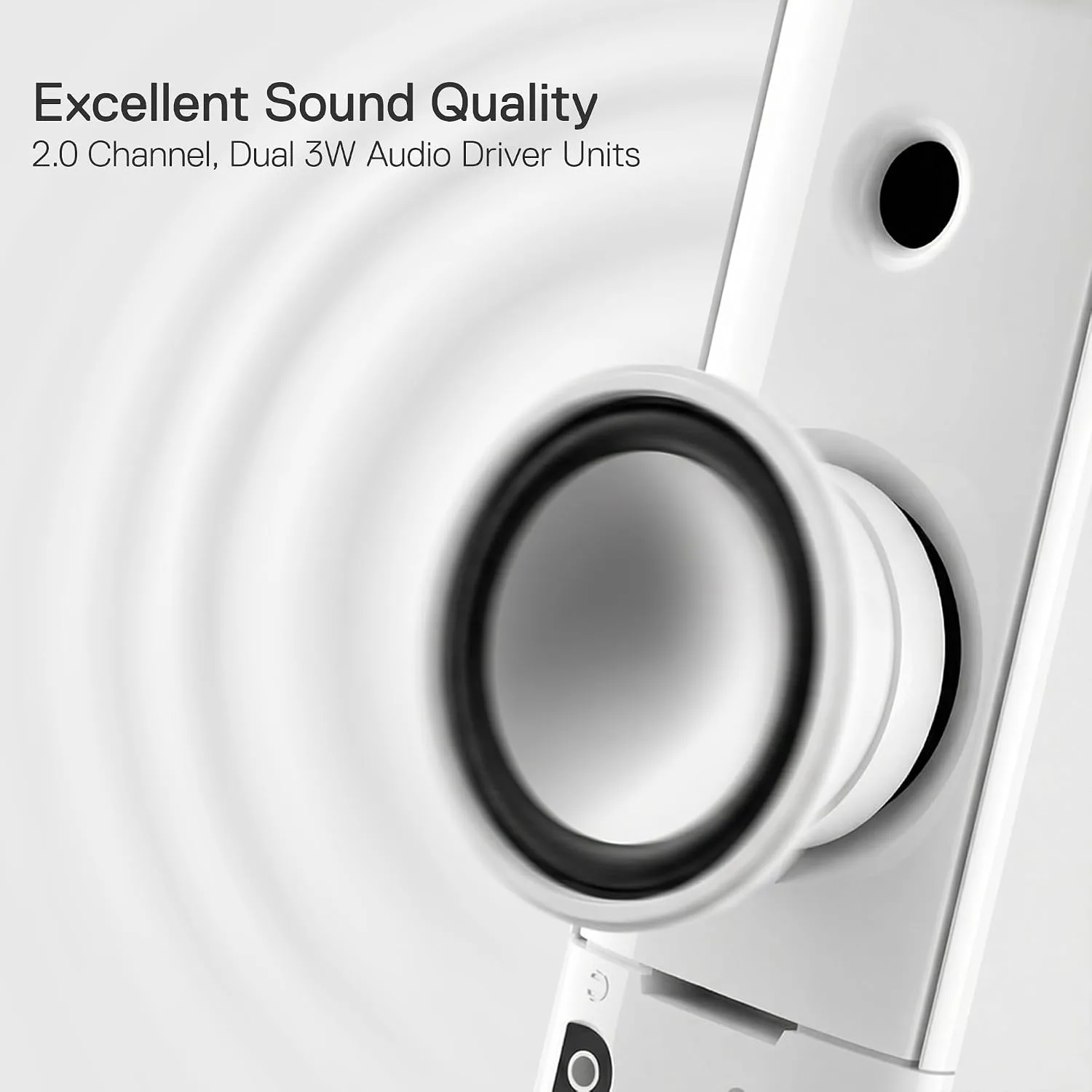 Redragon GS550 PC Gaming Speakers 2.0 Channel Stereo Enhanced Sound, White