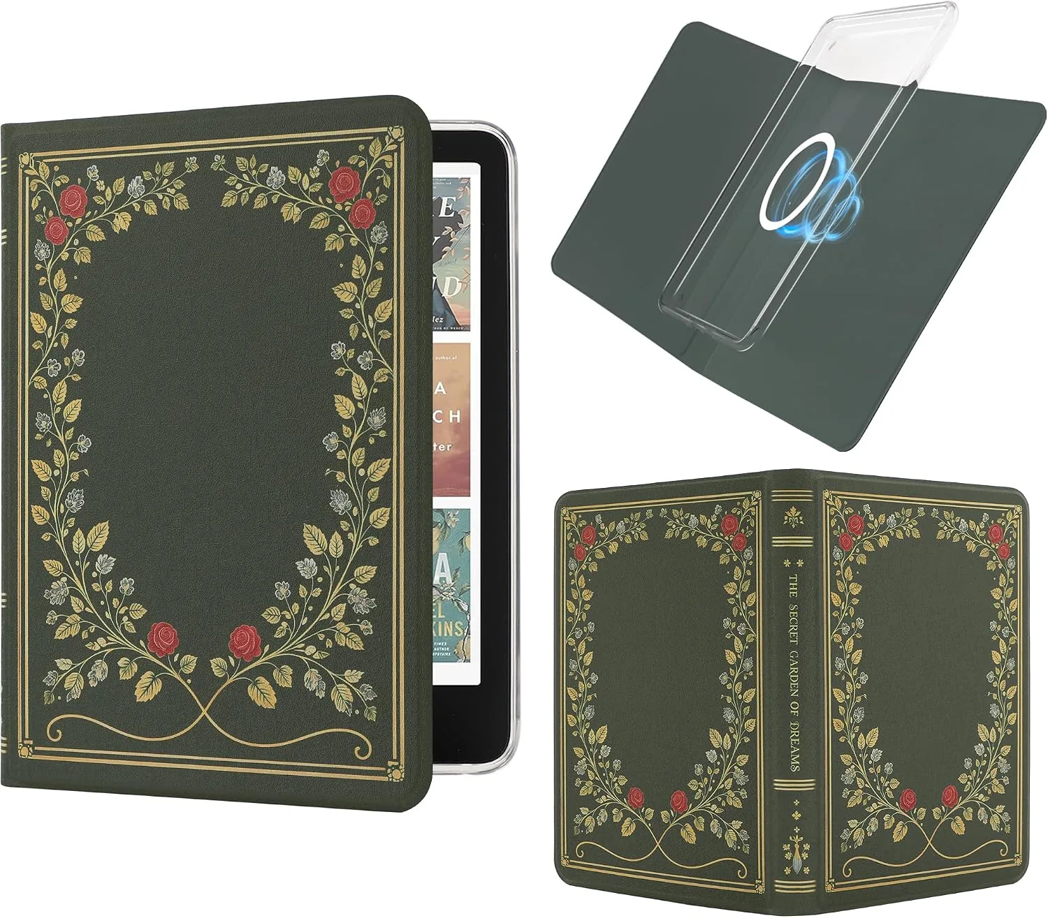 Magnetic Book Cover Case for 7'' Kindle Paperwhite & Colorsoft