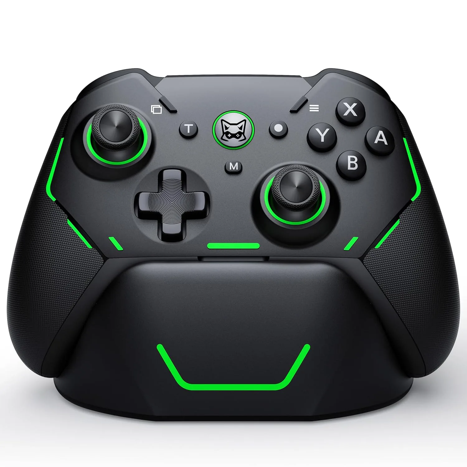 Svetaecho Switch 2 Controller with Charging Dock, Hall Effect Joystick & Trigger, Wireless Pro Controller for Nintendo Switch/Switch 2/OLED/Lite, 7 Color RGB, Programmable Macros & Turbo-NC800