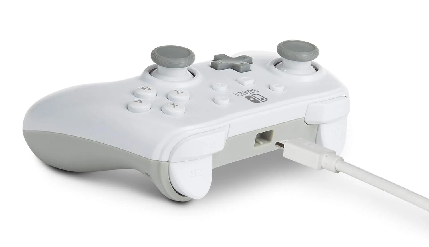 PowerA Wired Controller for Nintendo Switch - White, Gamepad, Game controller, Wired controller, Officially licensed