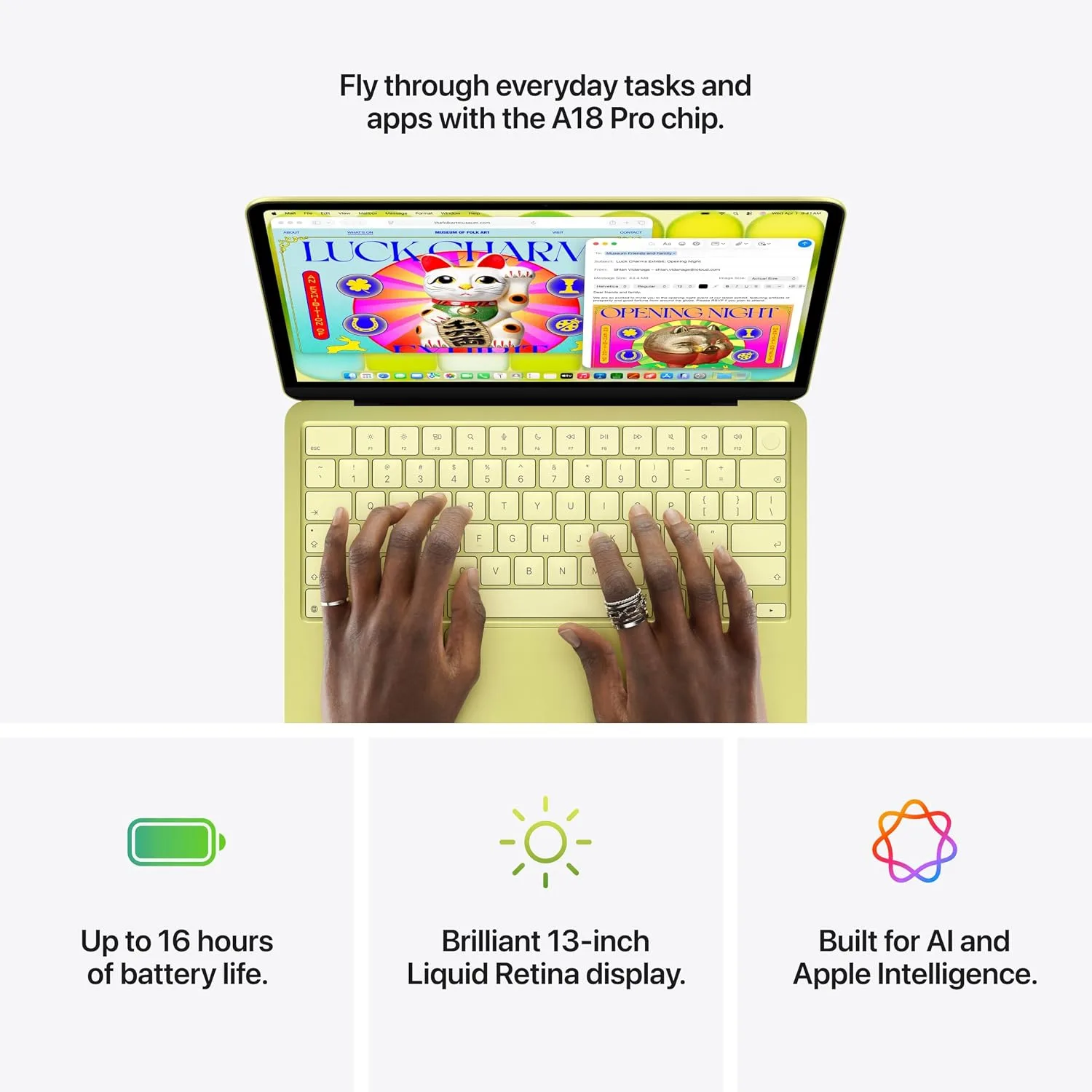 Apple 2026 MacBook Neo 13-inch Laptop with A18 Pro chip: Built for AI and Apple Intelligence, Liquid Retina Display, 8GB Unified Memory, 512GB SSD Storage, 1080p FaceTime HD Camera, Touch ID; Silver