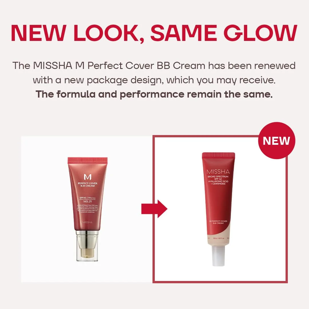 MISSHA M Perfect Cover BB Cream No.13 Bright Beige SPF 42 PA+++ 1.69 oz