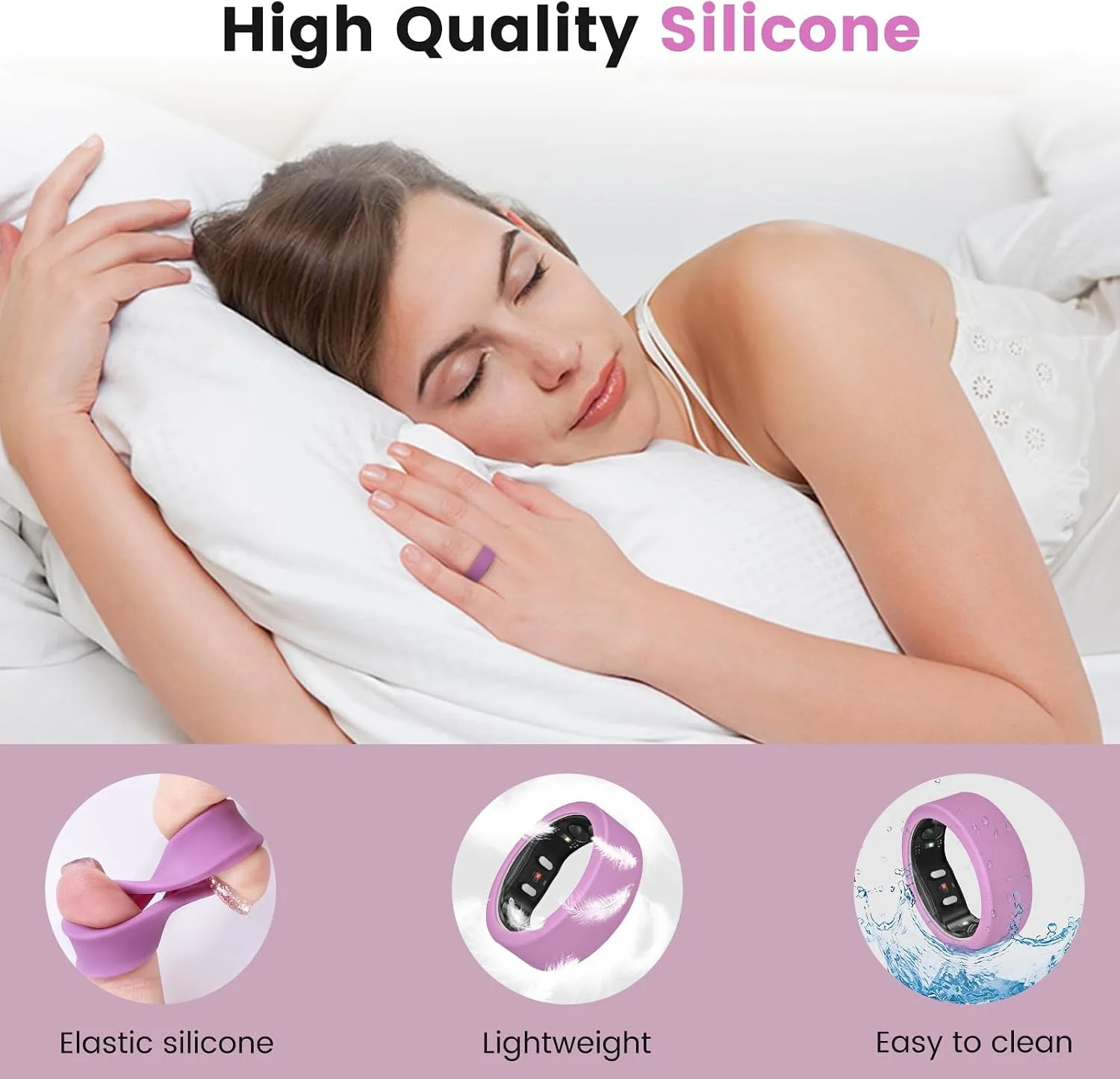 10 Pack Ring Cover for RingConn Gen 3/ Gen 2, Elastic Silicone Ring Protector for RingConn Gen 2 Air Working Out Accessories Men Women (All 10 Colors-4, S (7/8/9/10/11))