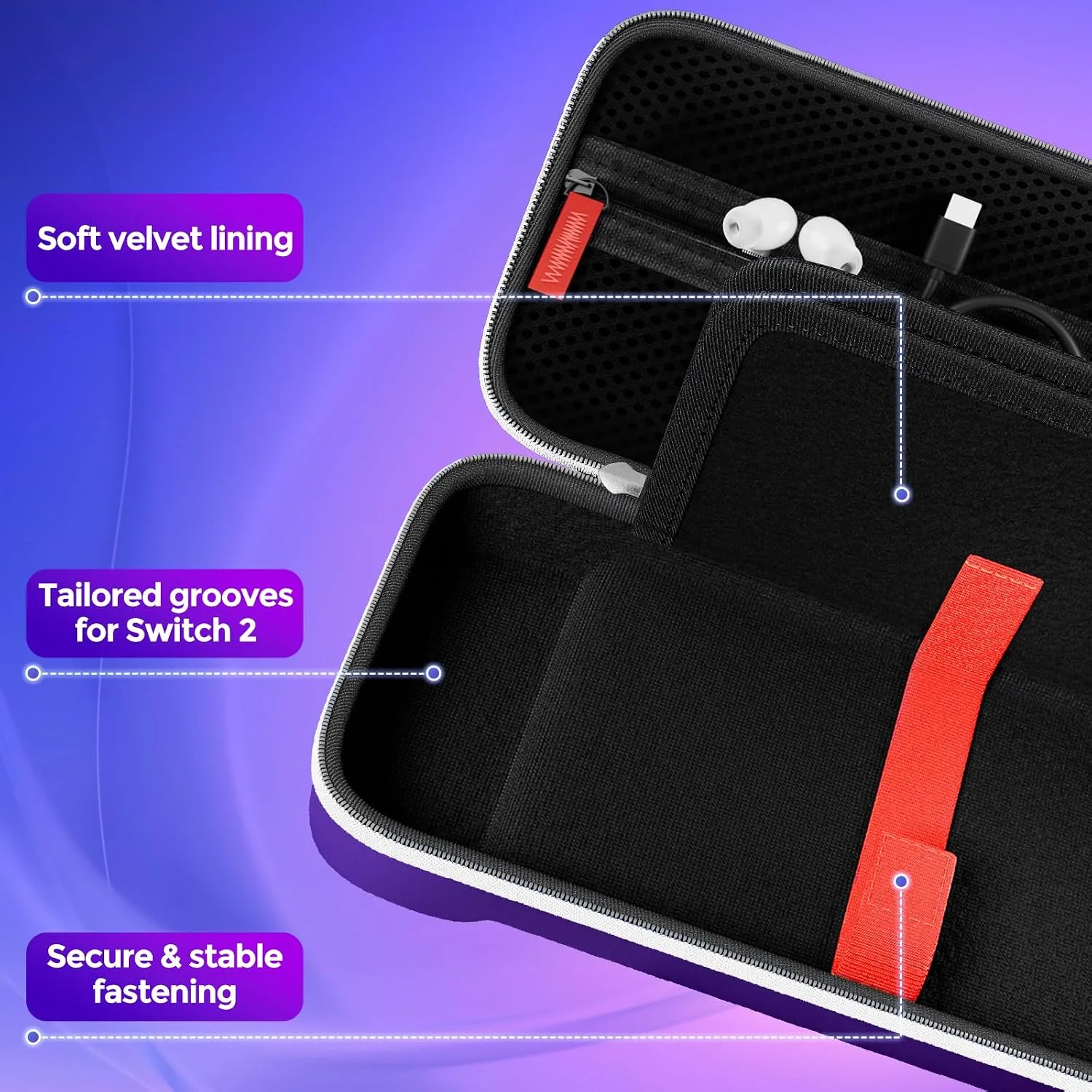 ProCase Carrying Case for Nintendo Switch 2 2025, Slim Travel Case -Purple