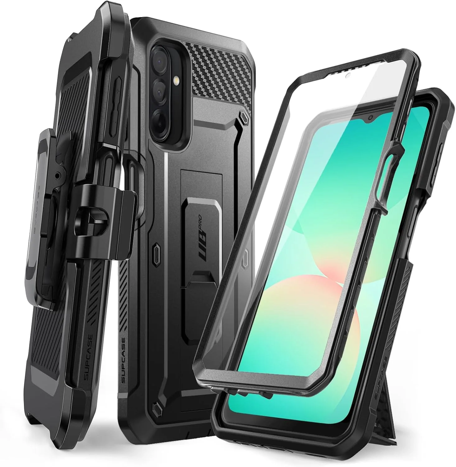 SUPCASE for Samsung Galaxy A26 5G Case with Screen Protector, Black