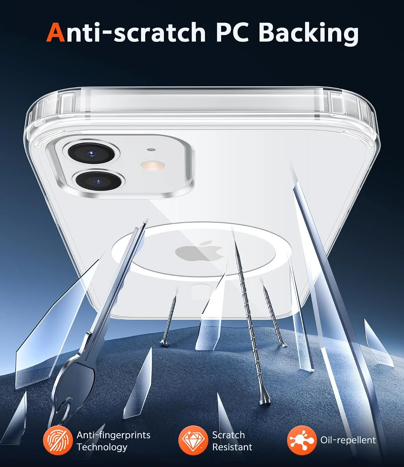 FNTCASE for iPhone 12 Case Clear iPhone 12 Pro Case Compatible with Magsafe