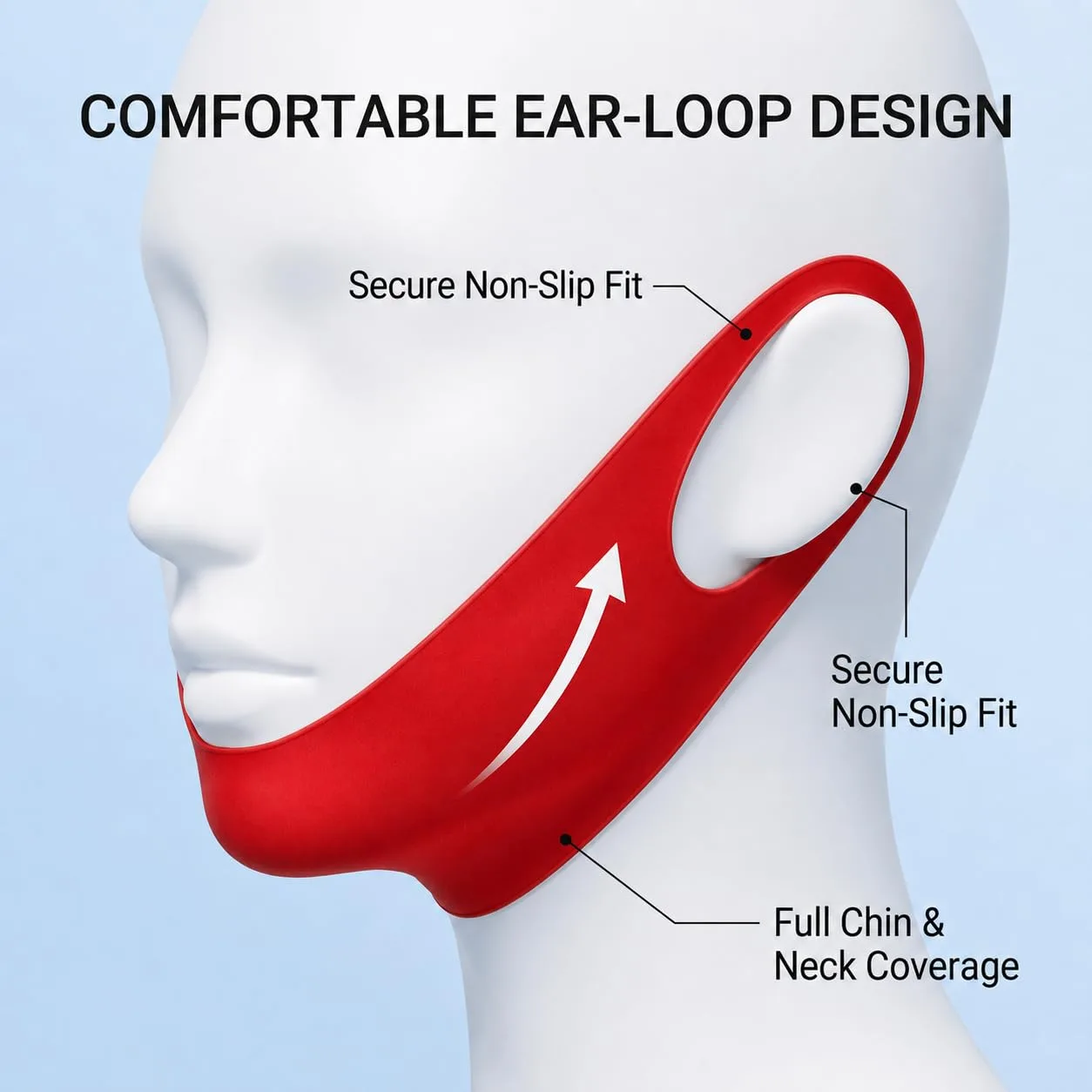 V Line Lifting Collagen Mask - 5 Pcs Double Chin Reducer & Jawline Care Red