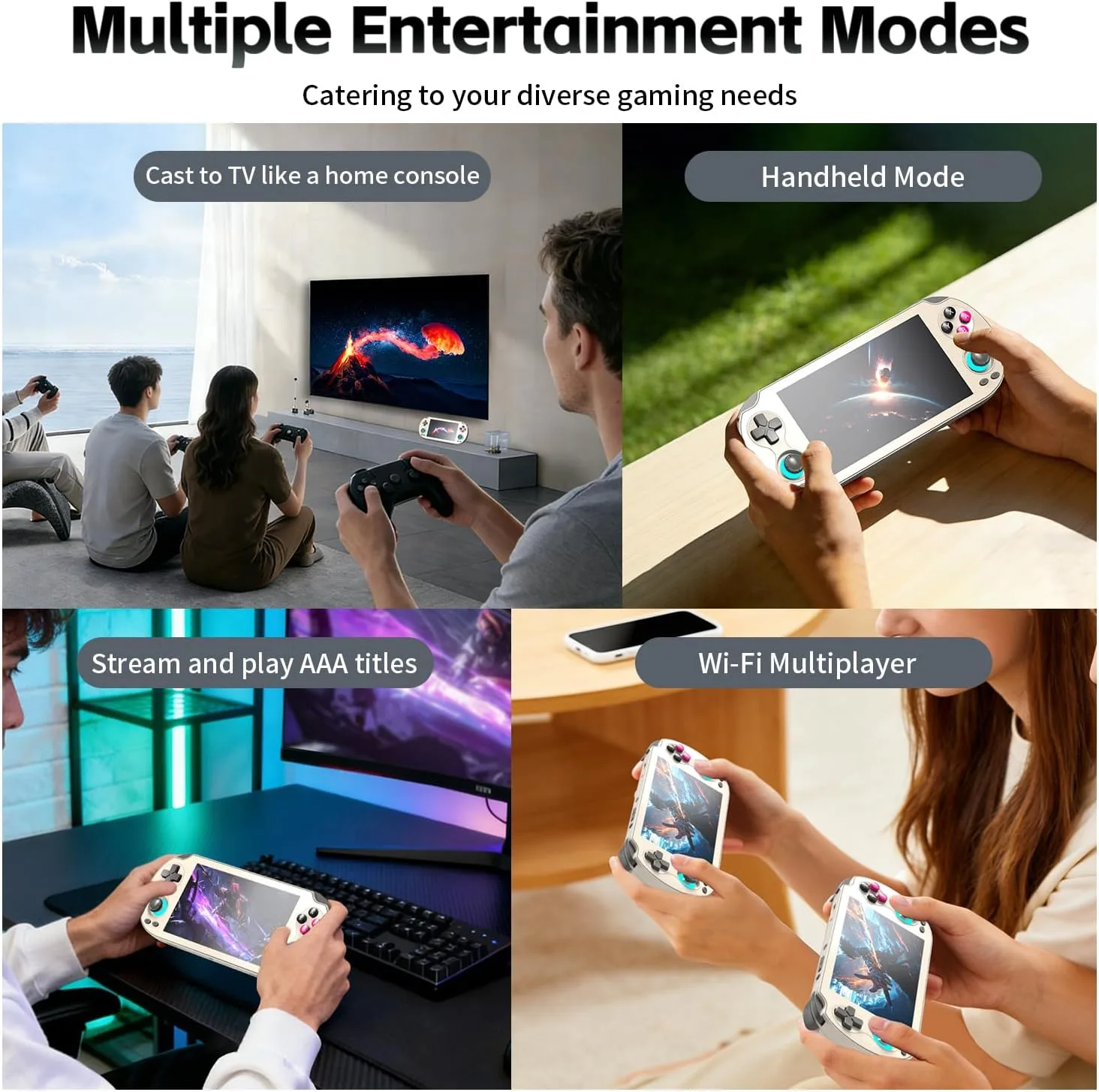 Cintwor RG VITA Handheld Game Console, Android 12 Retro Gaming Console with 5.46 Inches IPS Touch Screen, 3GB+64GB, Portable Game Console Support Multi-Emulator and WiFi 5 Bluetooth 5.0 (Retro Gray)