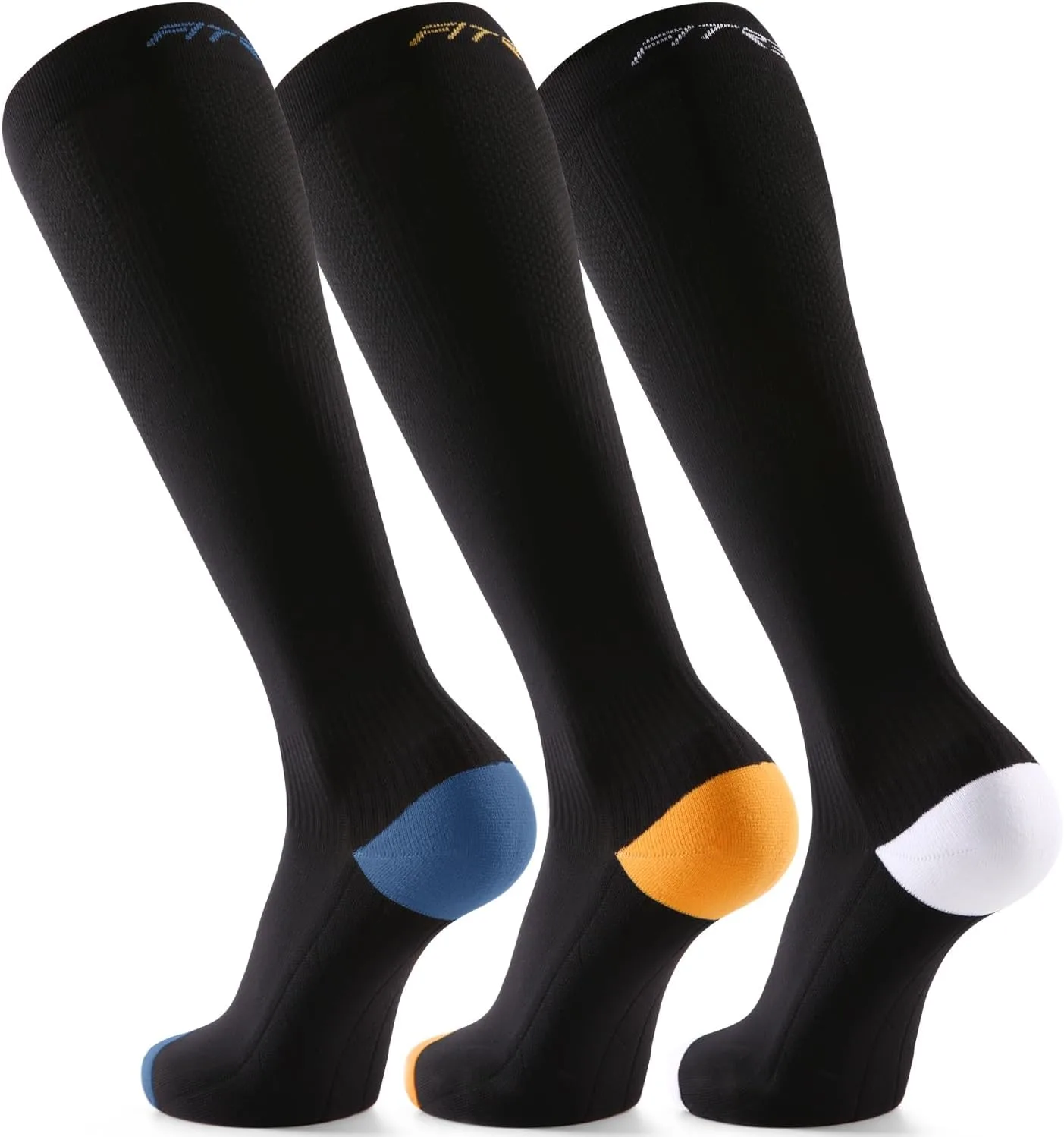 FITRELL 3 Pairs Compression Socks for Women and Men 20-30mmHg-Circulation Support Socks
