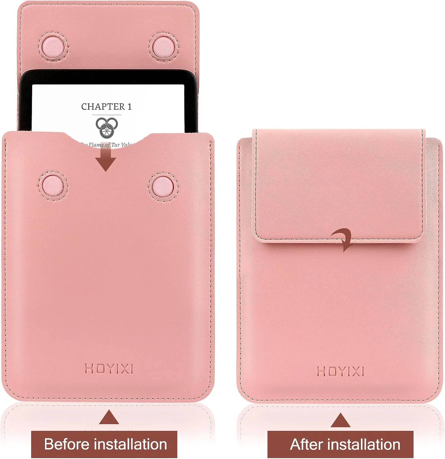HoYiXi Universal Sleeve Case for 6.8",7" Paperwhite/Colorsoft/Signature Edition 2025 & 2021 Compatible 6.8" Kobo Clara HD/Pocketbook/Tolino Protective Case for 6.8'' 7'' ebook Reader, Pink