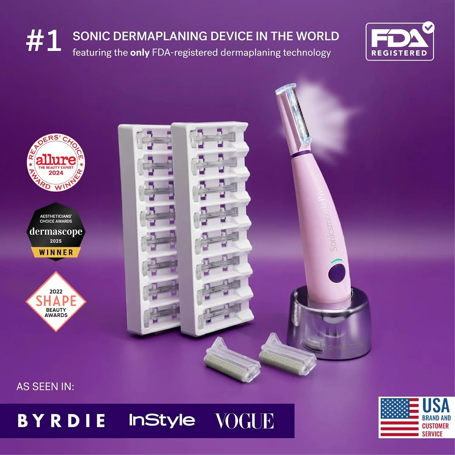 Michael Todd Beauty Sonicsmooth Pro+ Dermaplaning System & Eyebrow Trimmer