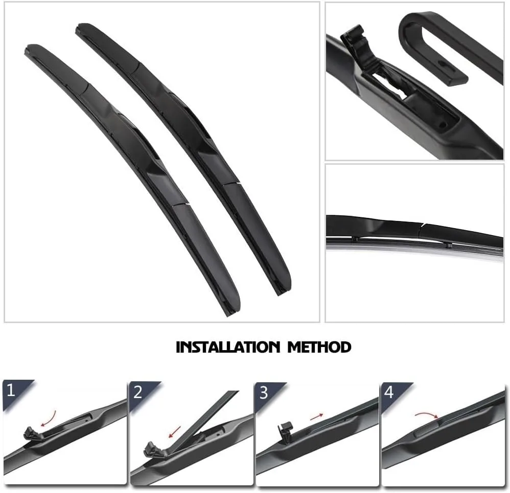 Wiper Front Wiper Blades Compatible with Toyota Hilux AN120 AN130 2015-2023 Windshield Windscreen Window Car Rain Brushes 22"+16"