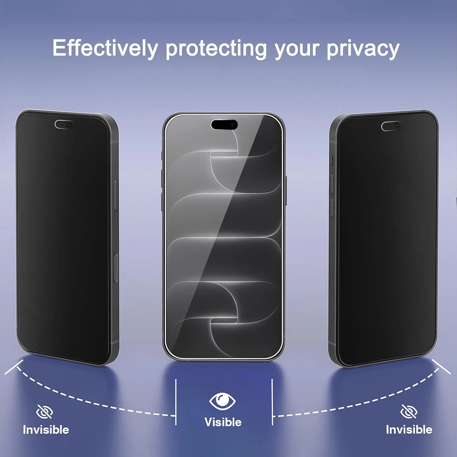 Ailun 3 Pack Privacy Screen Protector for iPhone 18 Pro[6.3 inch]