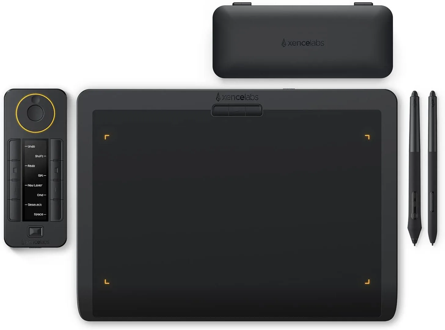 XENCELABS Drawing Tablet Bundle, Computer Graphic Tablets with 40 Customizable Quick Keys, 12" 8mm Ultrathin Pen Tablet with 2 Battery-Free Stylus, 8192 Levels Pressure for Win/Mac/Linux, Black
