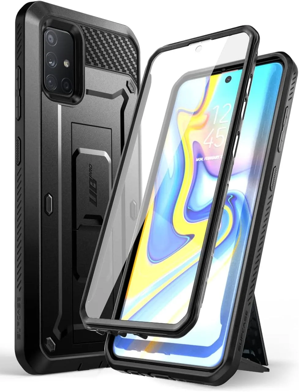 SUPCASE for Samsung Galaxy A71 5G Case with Built-in Kickstand, Black