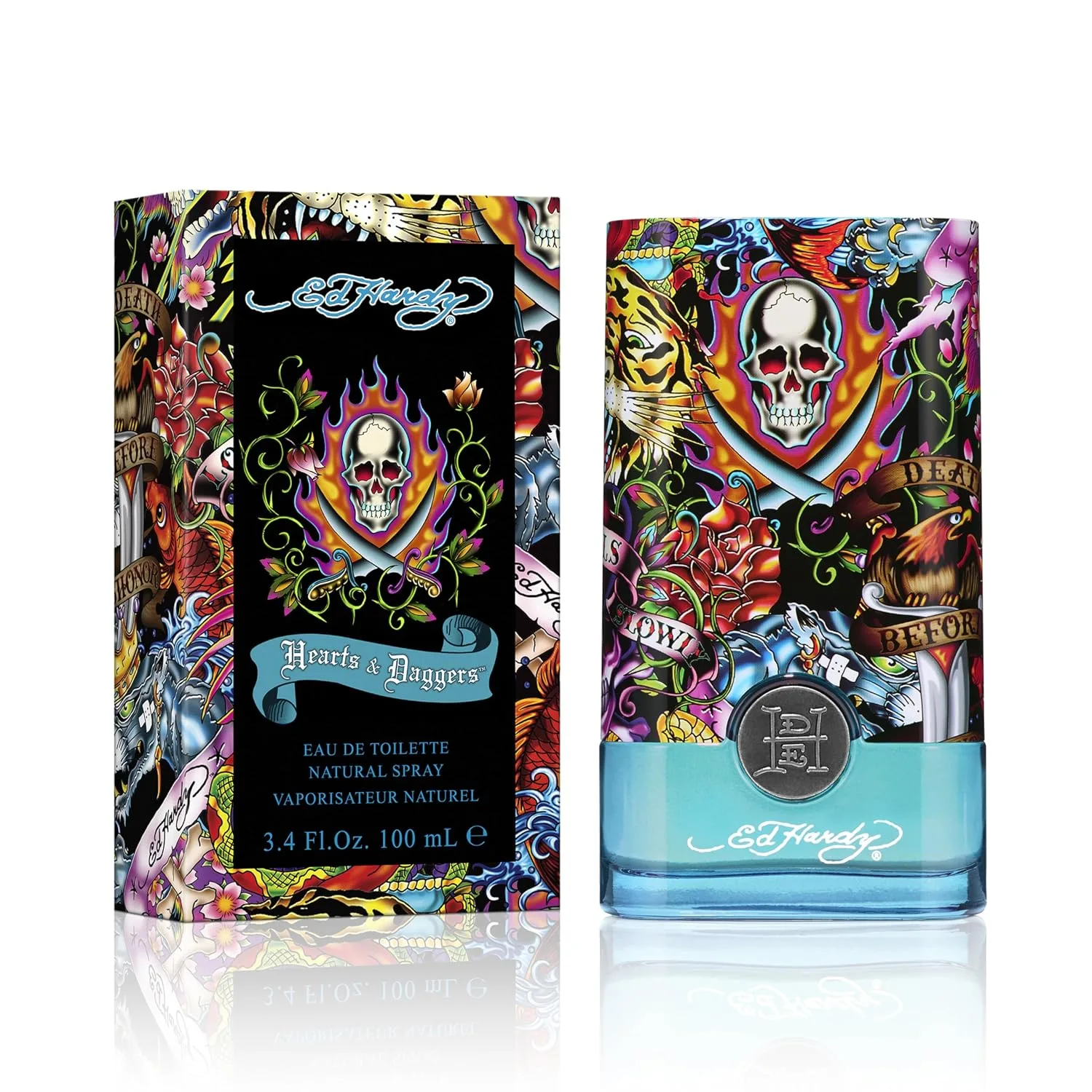ED HARDY Hearts & Daggers Eau de Toilette for Men, 3.4 fl oz