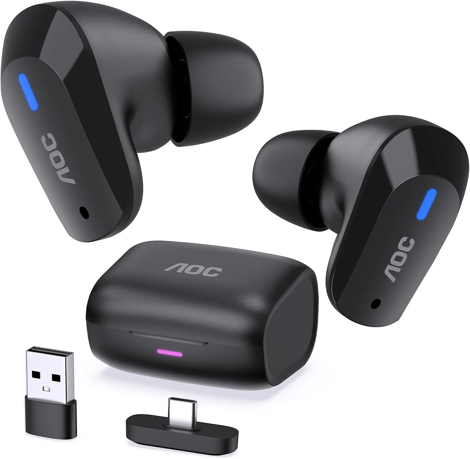 Audífonos inalámbricos AOC ACT3512 para gaming PS5 PC Switch 2.4GHz USB-C