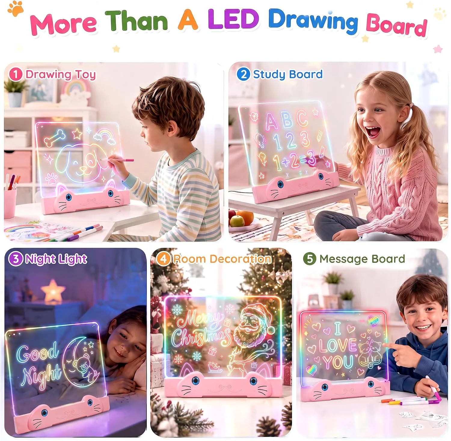 LED Drawing Board for Kids,Light Up Drawing Board,Gifts for Girls Boys Kids