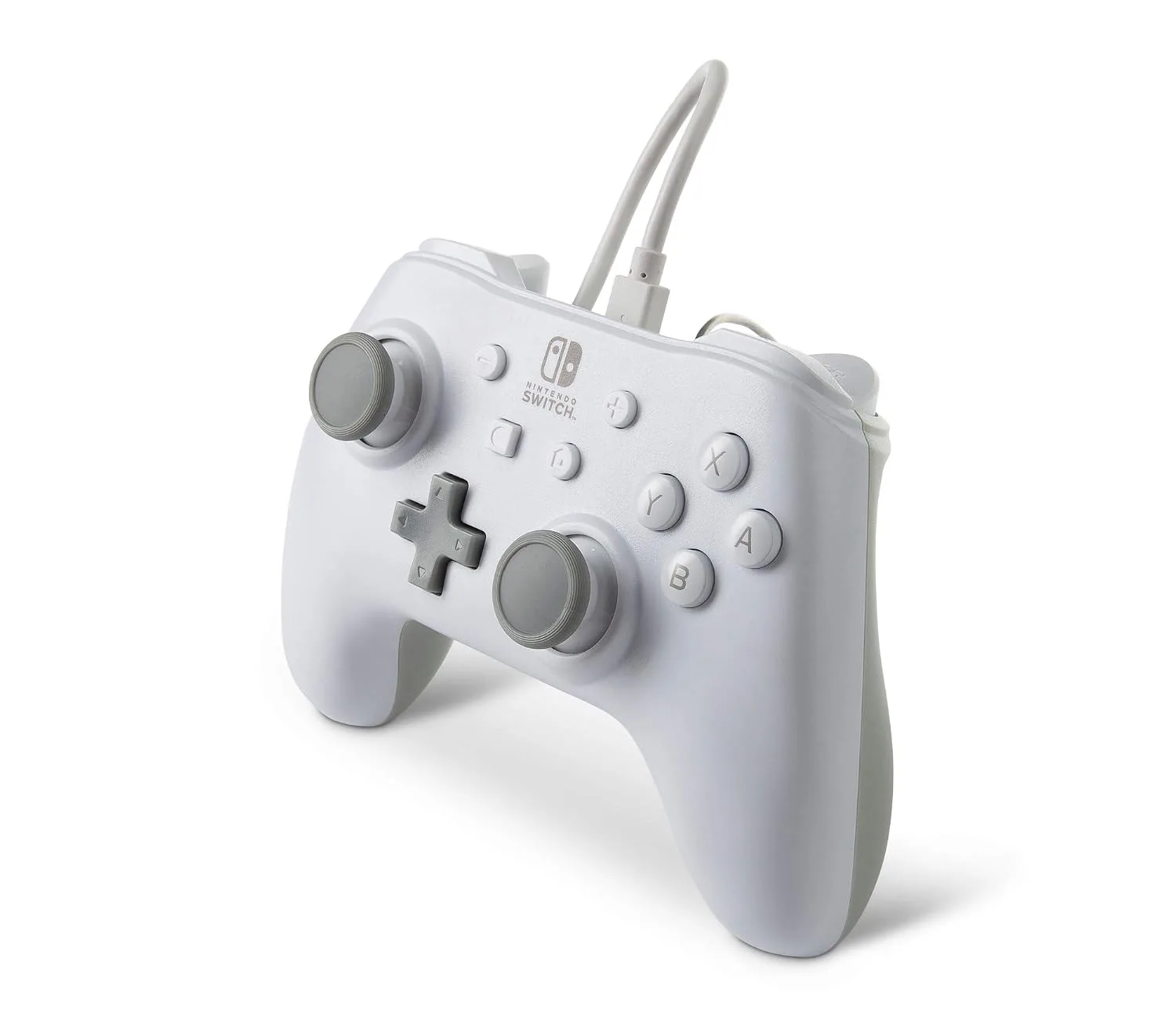 PowerA Wired Controller for Nintendo Switch - White, Gamepad, Game controller, Wired controller, Officially licensed
