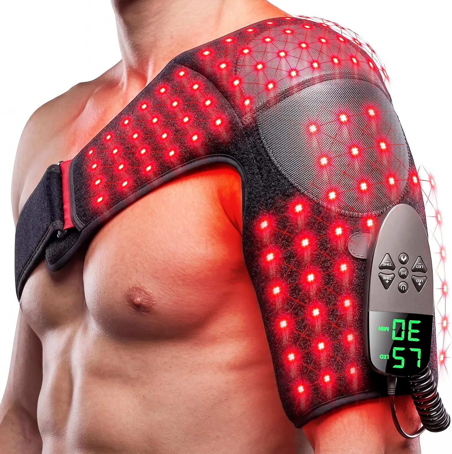 LTW Shoulder Massager with Heat and Red Light Therapy for Pain Relief