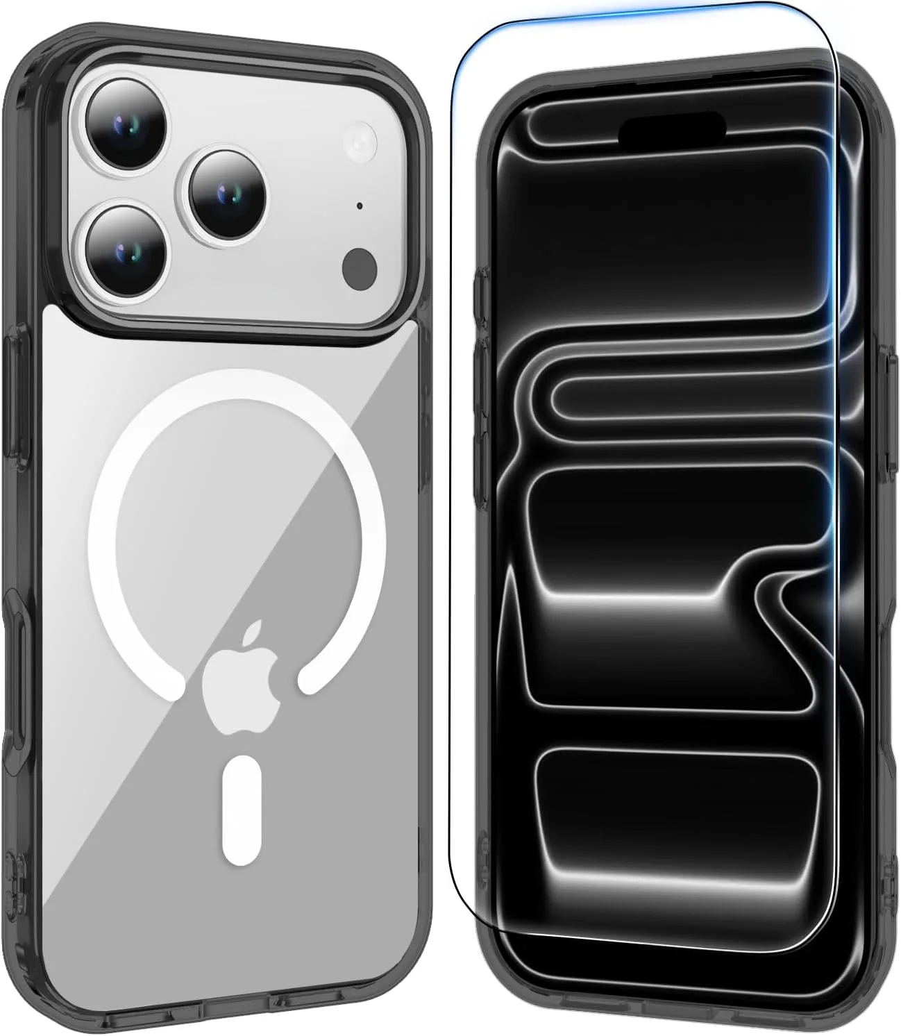 Temdan for iPhone 18 Pro Case/iPhone 17 Pro Case, Black