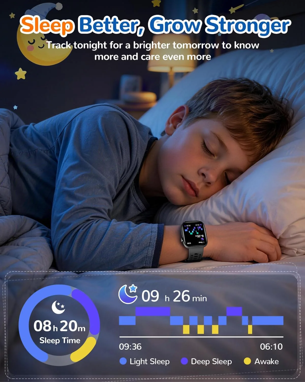 Smart Watch for Kids No Phone Need, Fitness Tracker Watch Puzzle Game 2Band