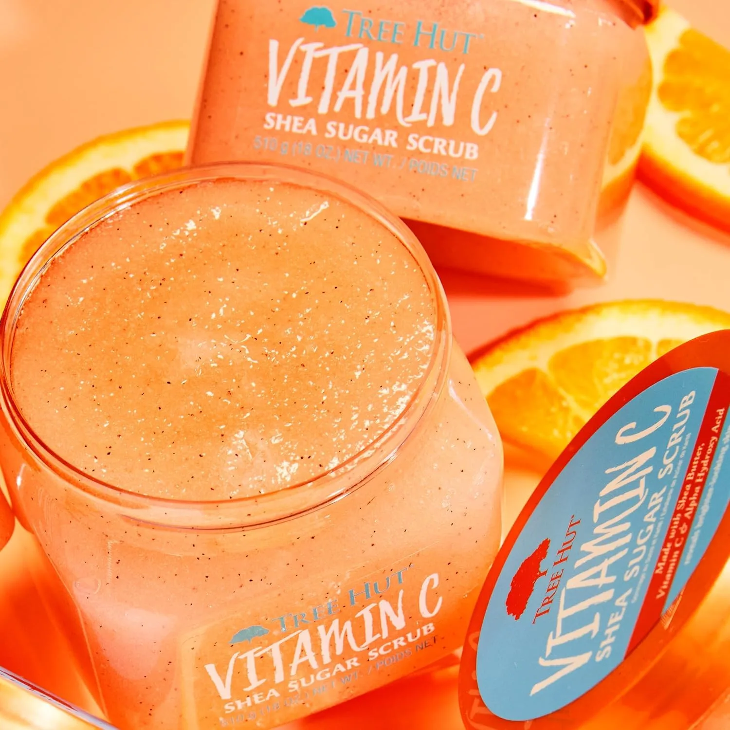 Tree Hut Vitamin C Body Scrub, Exfoliating Sugar Scrub, Vegan, 18 Oz