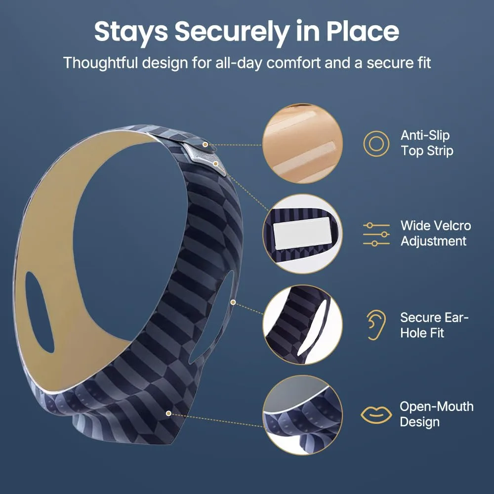 Double Chin Strap, V Line Lifting Jawline Shaper for Sleep Brown