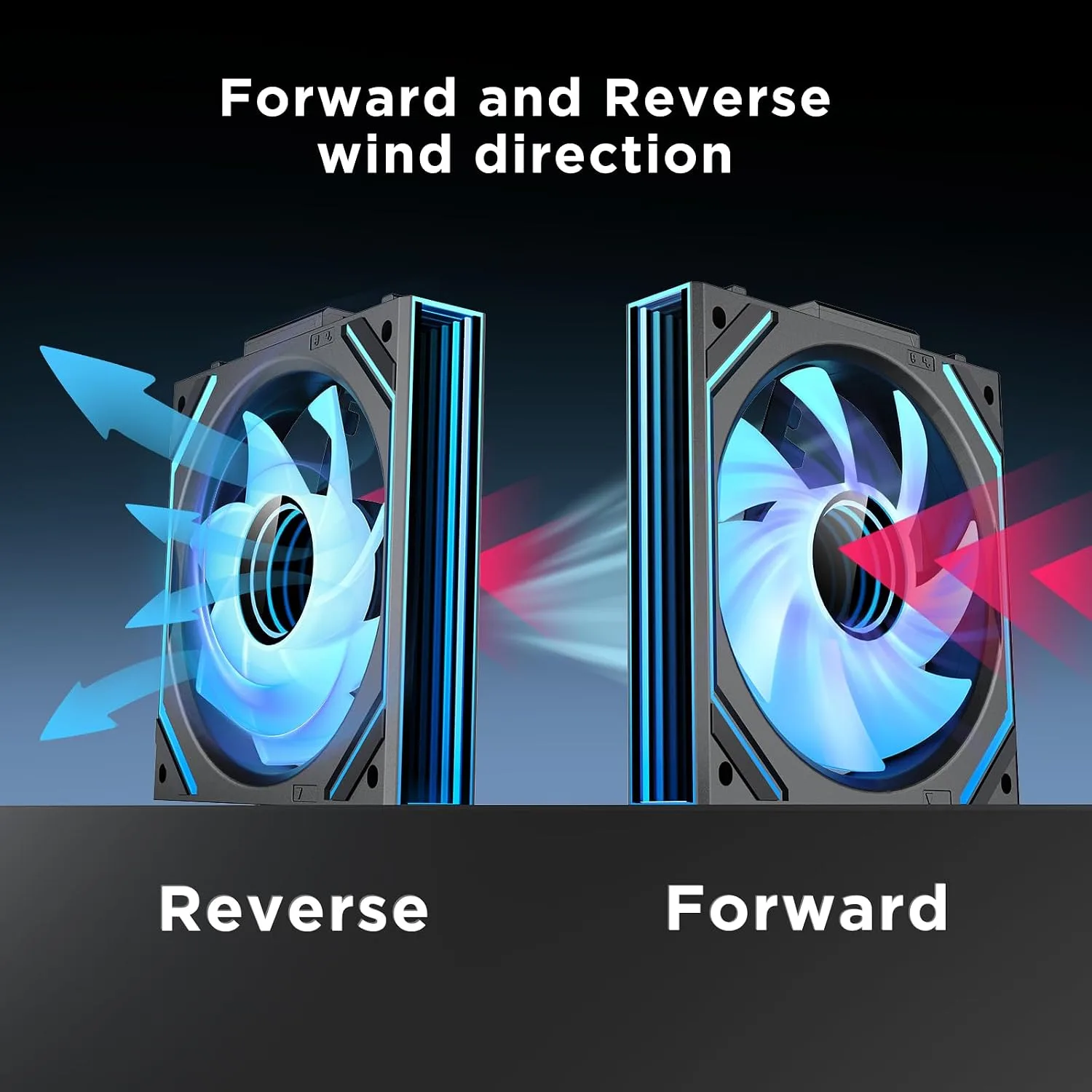Interstellar V2 120mm PC Case Fans, Black, Triple Pack