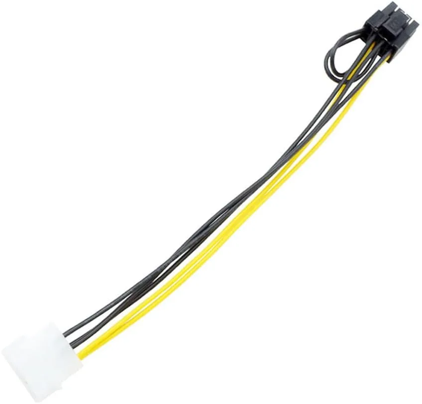 4 Pin Molex to 8 Pin (6+2Pin) Video Card GPU Power Supply Cable 8.6inch