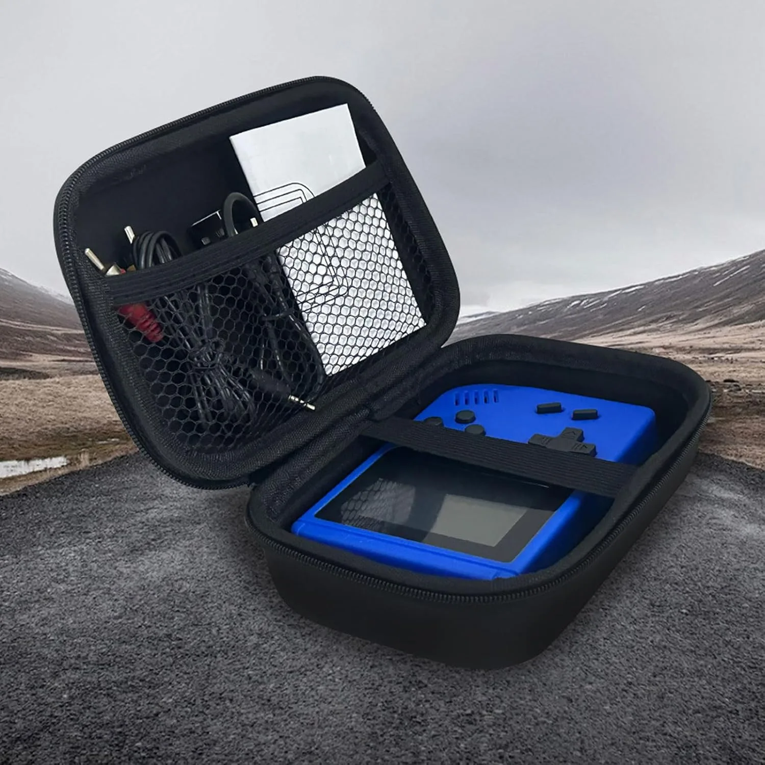 R36S Handheld Gaming Console Bag Shock Proof Portable Travel Carrying Case Storage Box with Pocket