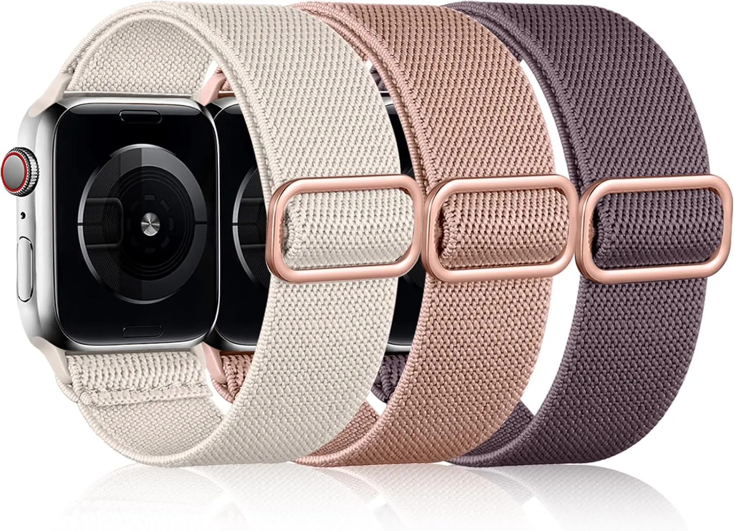 Correas DaQin 3 Pack Nylon Elástico Compatible con Apple Watch