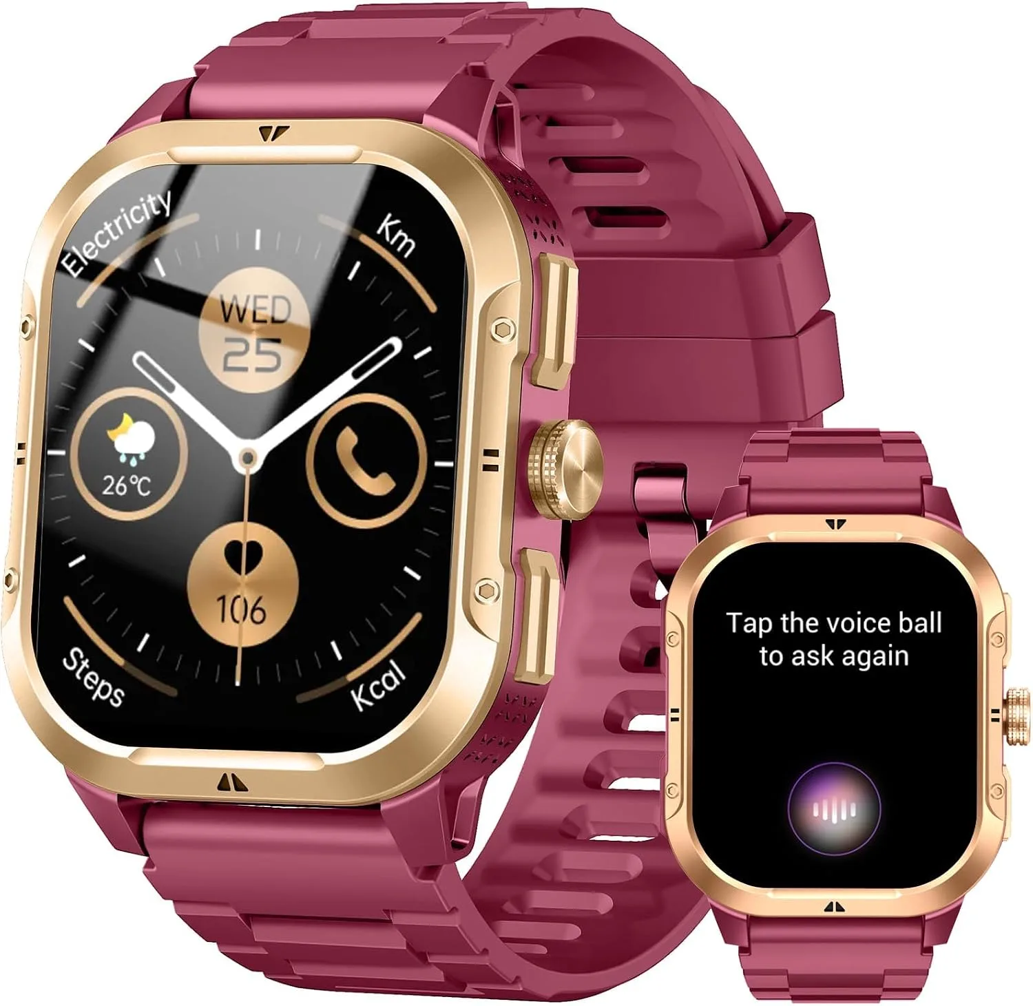 Smart Watch for Men (Answer/Make Calls), 2.06" GPS Fitness Smart Watch