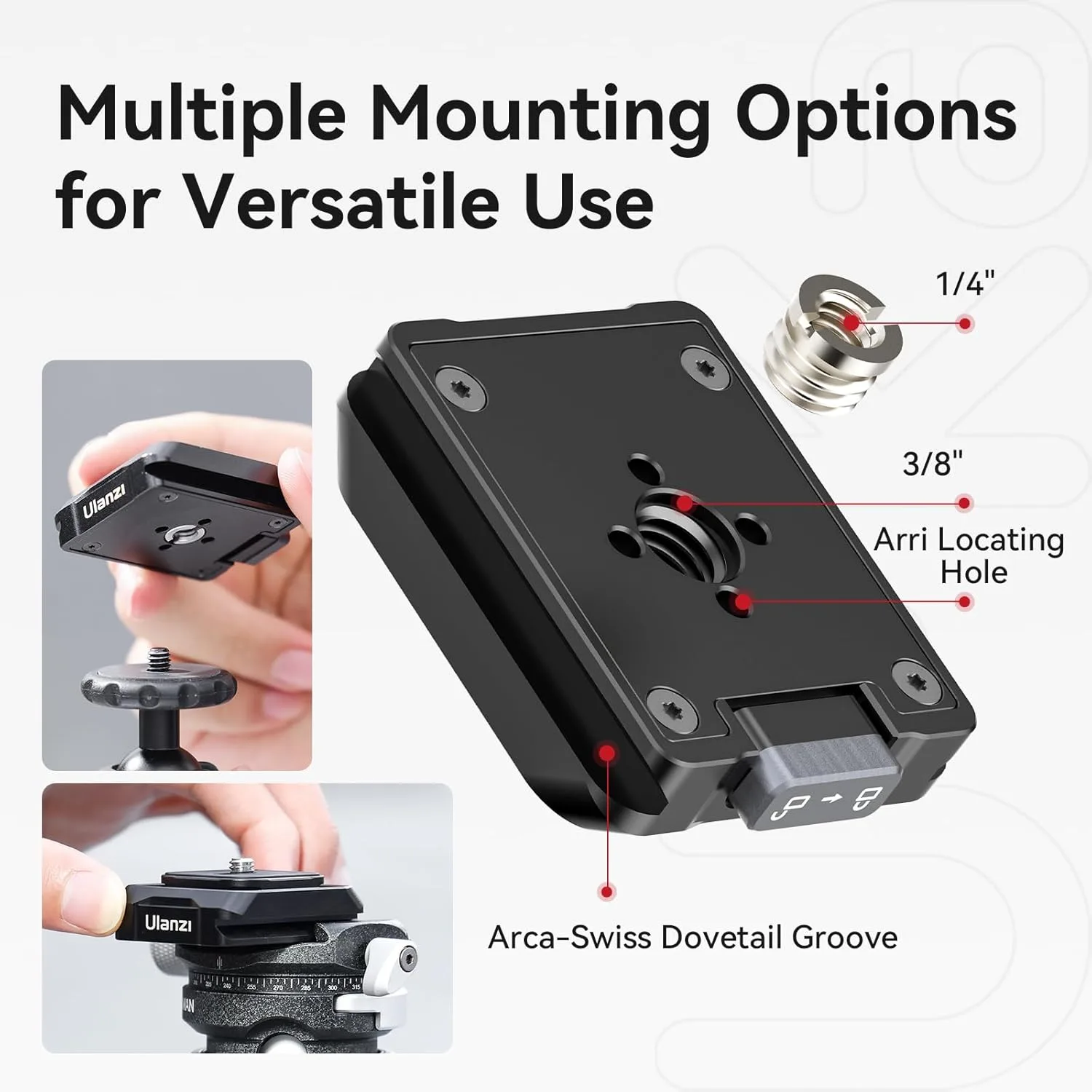 ULANZI UKA01 Camera Quick Release Plate, Tripod Mount Camera Adapter Kit