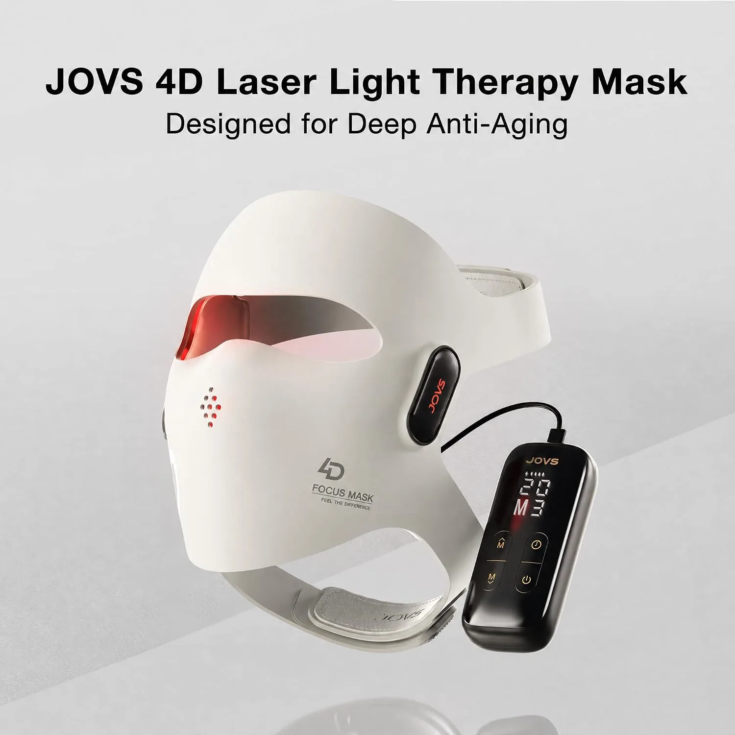 JOVS Red Light Therapy Mask for Face, LED Light Therapy Mask with 4D Laser