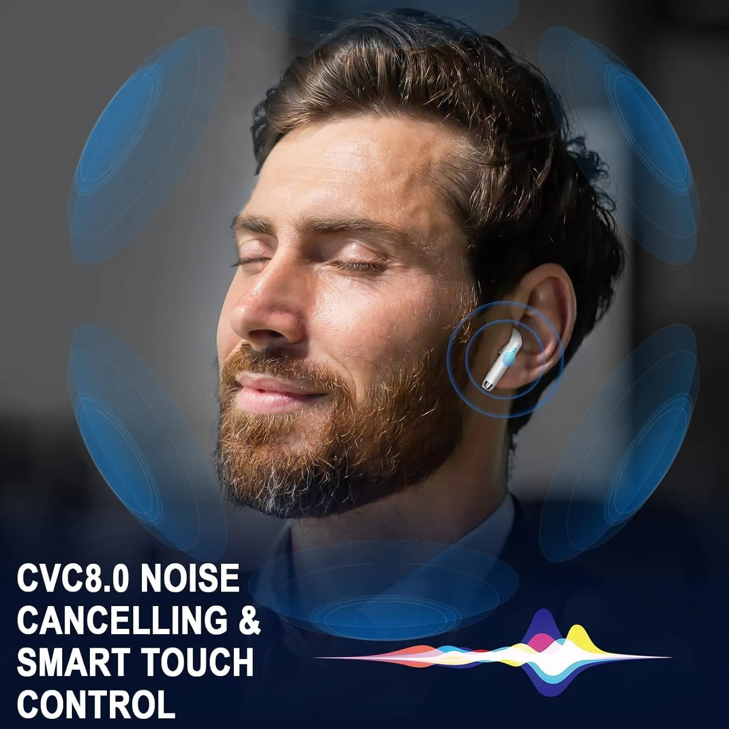 Wireless Bluetooth 5.4 Earbuds, LED Power Display Headphones, 6D Stereo