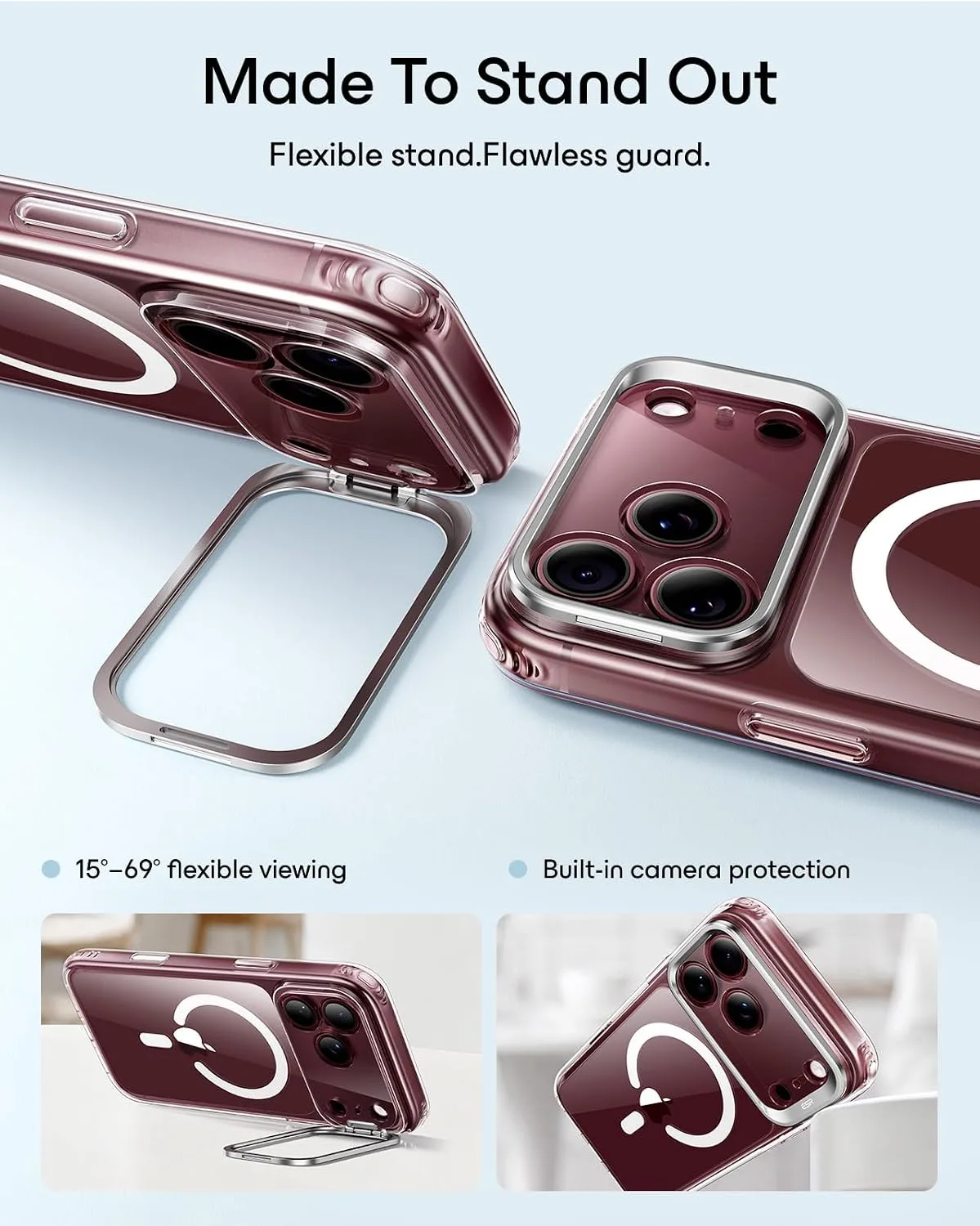 ESR Classic Hybrid for iPhone 18 Pro Max/17 Pro Max Case with Flex Stand
