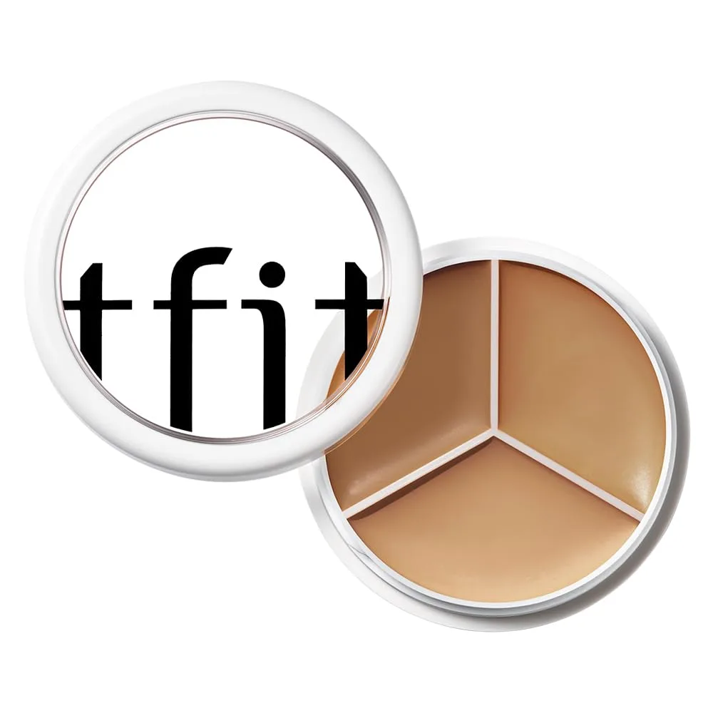 TFIT 3 Color Concealer Cream Palette Full Coverage 0.52 Ounce 04 Dark