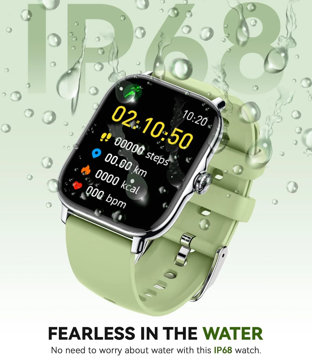 Smart Watch for Women Men- Answer/Make Call, 2025 IP68 Waterproof Fitness Step Sleep Tracker Watch with Monitor Activity Counter Smartwatch for Andriod iPhone iOS Samsung Compatible