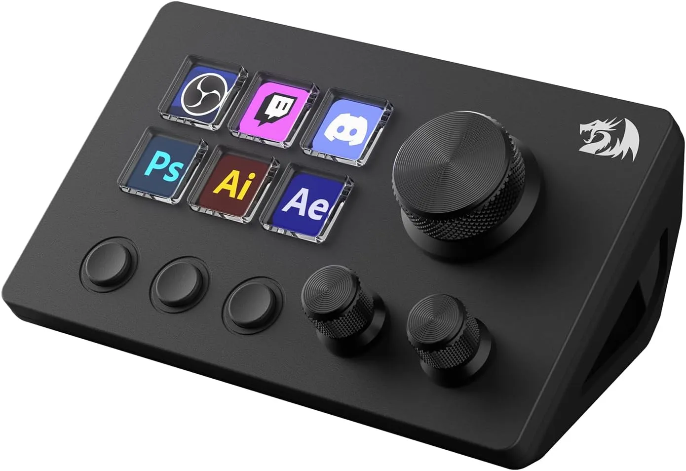 Teclado Gamer Redragon SS551 Stream Controller con 9 teclas programables y pantalla LCD