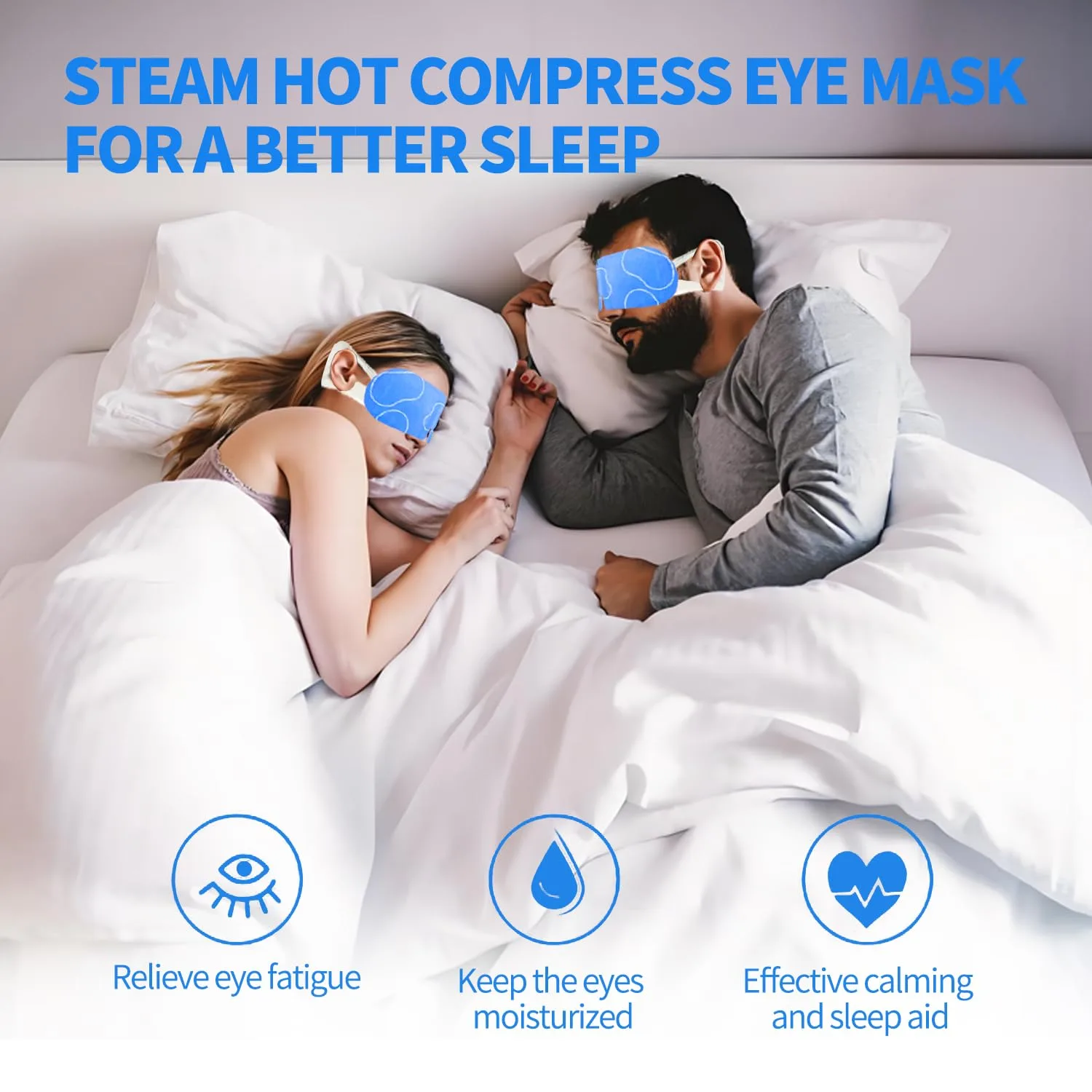 48 Packs Steam Eye Mask Disposable Heated Eye Mask for Dry Eyes, Unscented