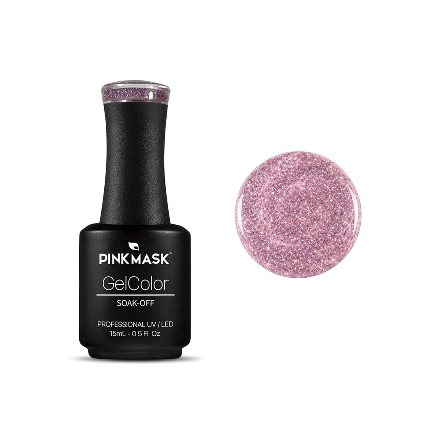 PINK MASK Professional Gel Color Base Coat Nail Polish - 15ml / 0.5 oz - Multiple Shades & Strengthening Formula - Long Lasting Soak Off UV/LED Gel Polish (Grape)
