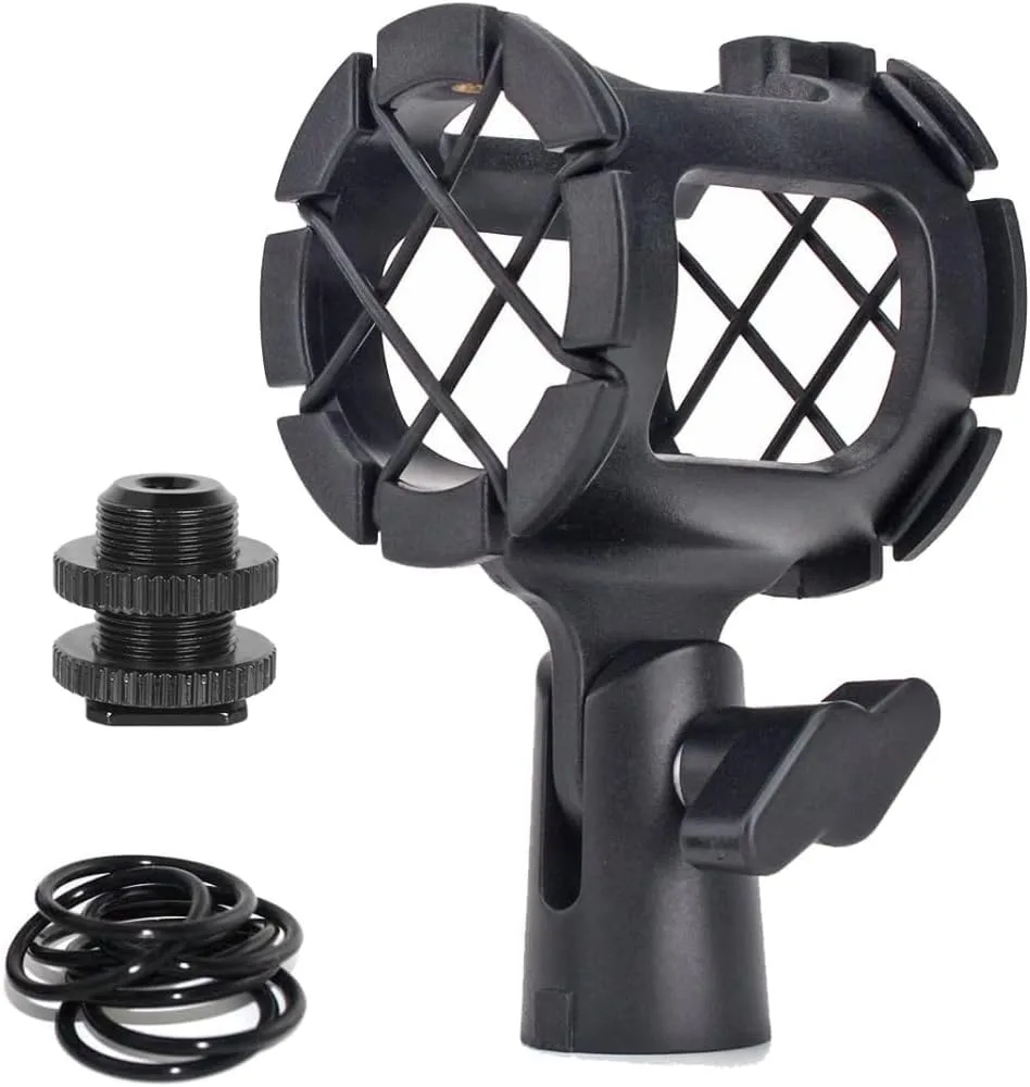 Rode NTG2 Condenser Shotgun Microphone Bundled with Universal Shockmount + Fur Windshield + XLR Microphone Cable + Cleaning Cloth (5 Items)