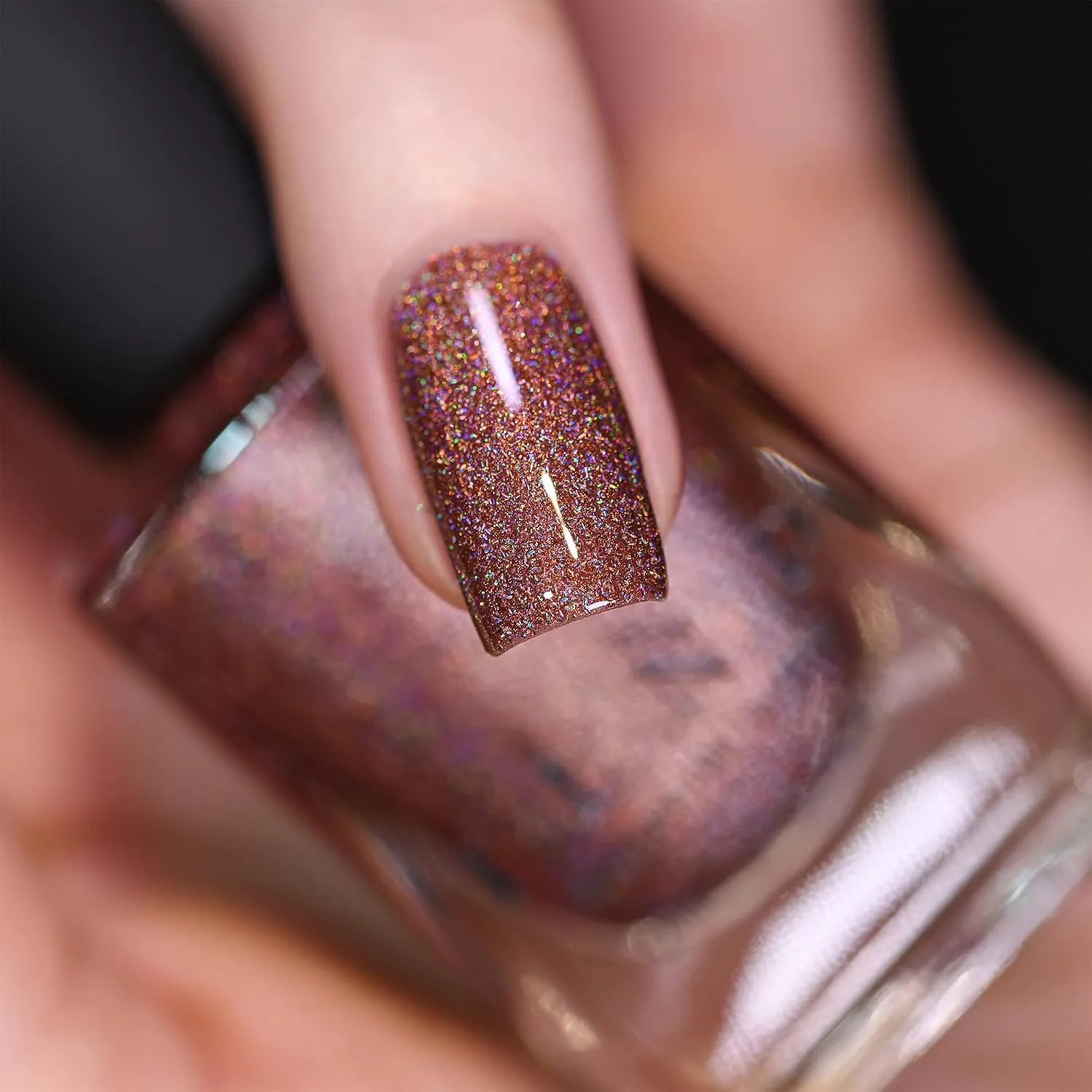ILNP Brownstone - Luminous Warm Brown Ultra Holo Nail Polish